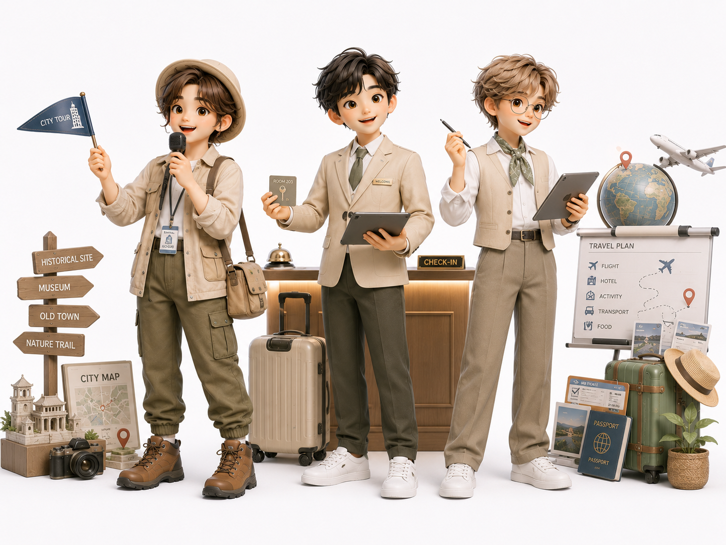 การบริการที่พัก การเดินทาง และการท่องเที่ยว